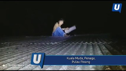 Ibu pujuk anak lari daripada AADK turun dari bumbung