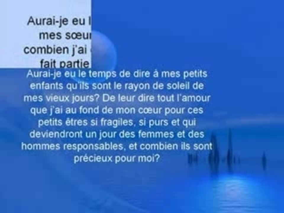 aurai-je le temps