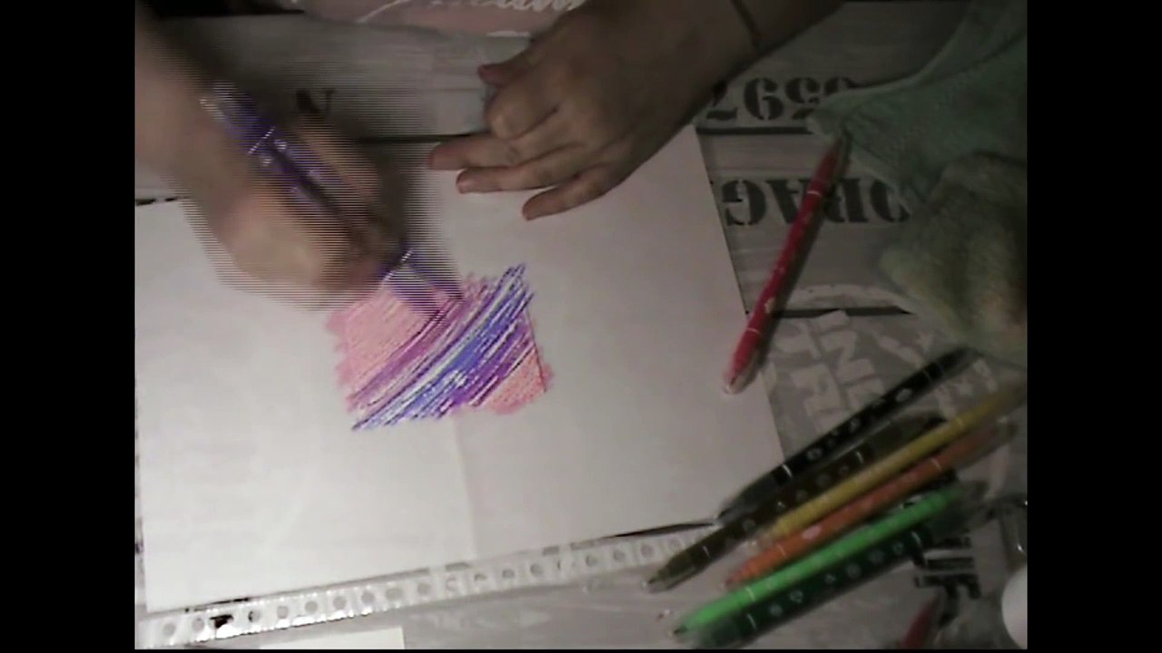 DIY/Tuto - Fonds aquarelle et Tie and Dye / ATC Hippie avec Duo Aladine "Scrapbooking"