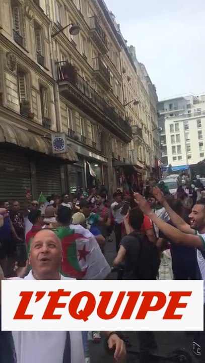 Ambiance de fête chez les Algériens de la Goutte-d'Or avant la finale - Foot - CAN 2019