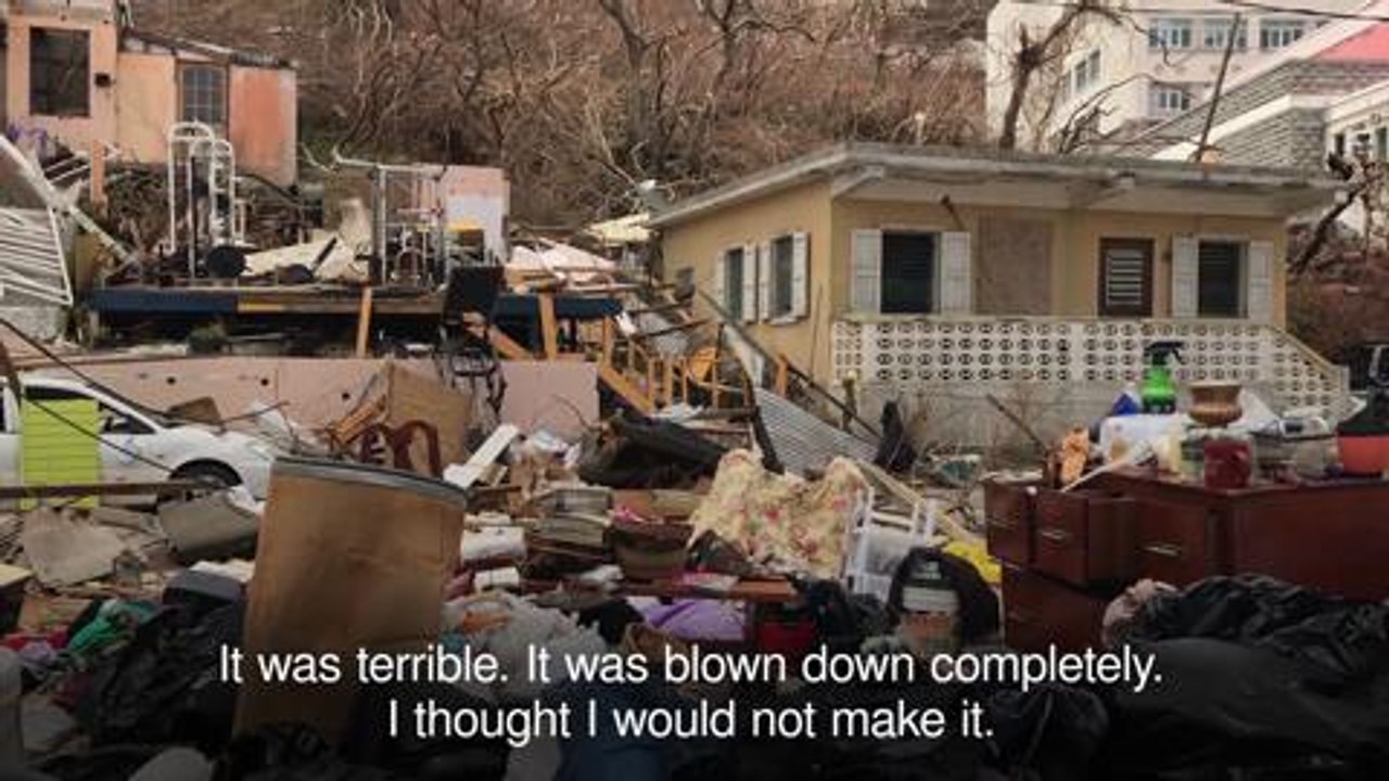 Clear up begins in Virgin Islands