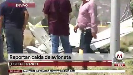 Avioneta se desploma en aeropuerto de Lerdo