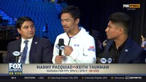 PBC: Manny Pacquiao charló con nuestros compañeros tras el pesaje