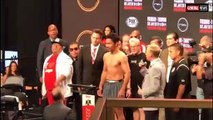 MANNY PACQUIAO vs KEITH THURMAN ALL BUSINESS DURING WEIGH