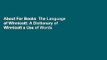 About For Books  The Language of Winnicott: A Dictionary of Winnicott s Use of Words by Jan Abram