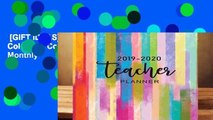[GIFT IDEAS] Teacher Planner 2019-2020: Water Color Full Cover | Daily Weekly and Monthly