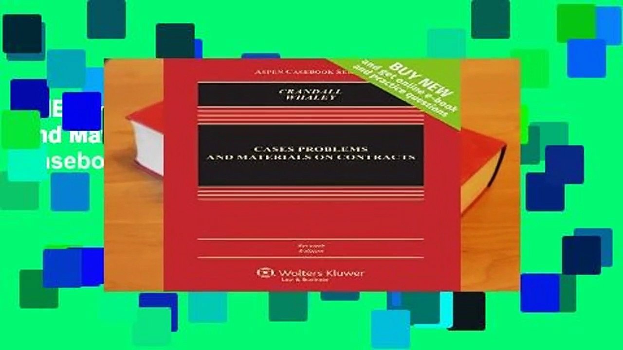 [NEW RELEASES]  Cases Problems and Materials on Contracts (Aspen Casebook)