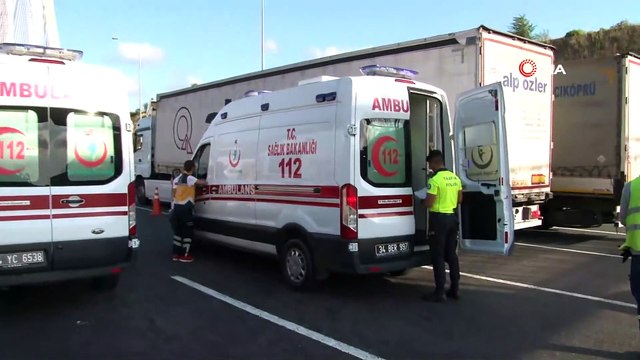 Kuzey Marmara Otoyolu'nda tekeri patlayan otobüs bariyerlere çıktı: 5 yaralı