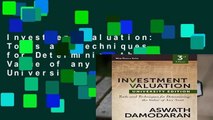 Investment Valuation: Tools and Techniques for Determining the Value of any Asset, University