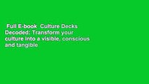 Full E-book  Culture Decks Decoded: Transform your culture into a visible, conscious and tangible