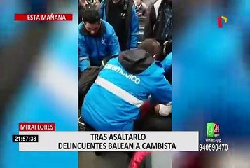Miraflores: vecinos y transeúntes auxiliaron a cambista asaltado