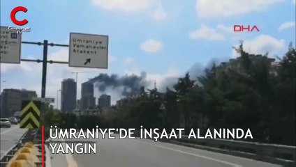 Ümraniye'de inşaat halindeki binada yangın çıktı