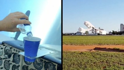 Awesome Aerobatics & Replica Airplane Crash Landing