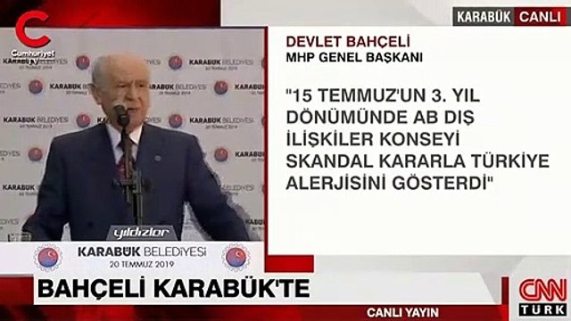 Bahçeli'den AB'ye çok sert sözler