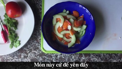 Cơm Chiên Tép Khô Ăn Kèm Dưa Chua Cấp Tốc