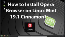 How to Install Opera Browser on Linux Mint 19.1 Cinnamon?