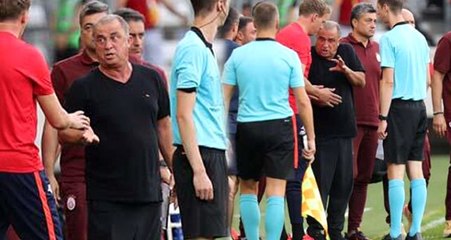 Fatih Terim, Şener'e yapılan faul sonrası sinirlendi