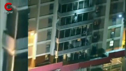 Gerçek örümcek adam: Yangından kurtulmak için 19 katı böyle indi