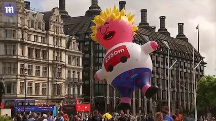 Inflatable 'Boris Blimp' is making it way around Parliament Square