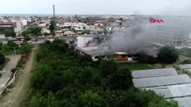 Samsun'da plastik fabrikasında yangın -4