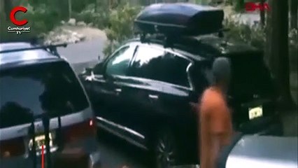 Aracında hırsız var sandı, görünce şoke oldu