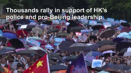 Thousands rally to 'safeguard Hong Kong'