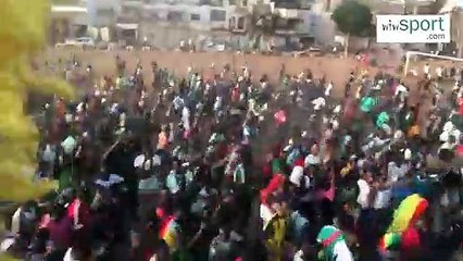CAN 2019 - Liesse populaire à l'arrivée des Lions à Dakar
