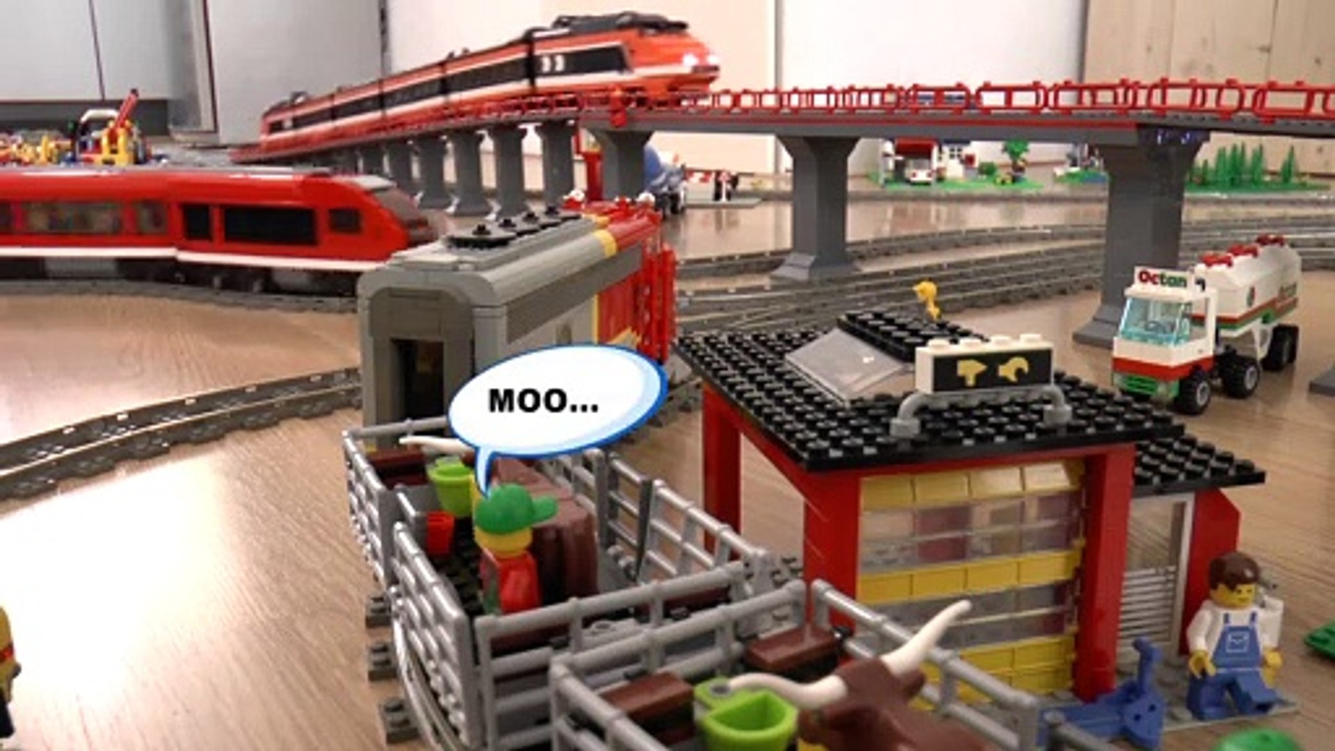 Footpad typisk fusion Huge Lego train city layout 2.0 - Video Dailymotion