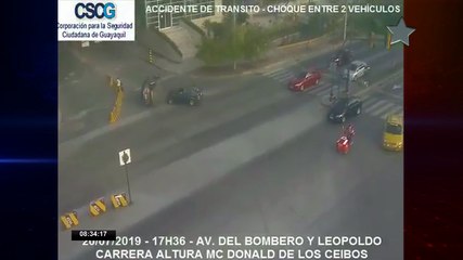 Impactante accidente registrado por cámara de seguridad en Guayaquil