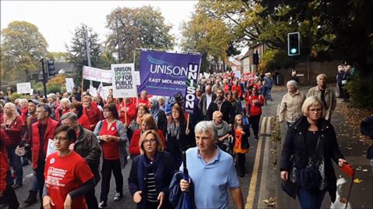 Protest march, October 29