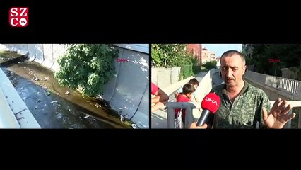 Avıclar'da sivrisinek şikayetlerine neden olan derenin havadan görüntüleri