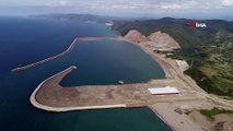 150 yıllık proje Karadeniz’de stratejik konuma sahip olacak...Filyos Limanı inşaatı havadan görüntülendi