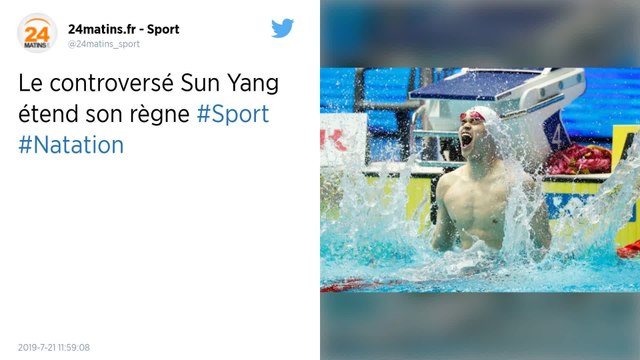 Mondiaux de natation : Sun Yang décroche la médaille d'or sur le 400 m nage libre