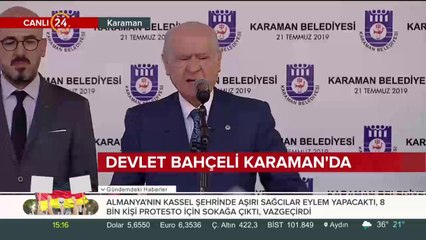 MHP Genel Başkanı Devlet Bahçeli Karaman'da