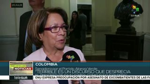 Colombia: Discurso de Duque causa rechazo de legisladores de oposición