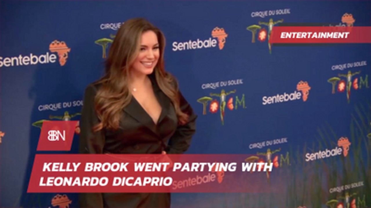 Kelly Brook Parties With Leonardo Dicaprio