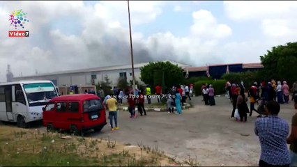 حريق بمصنع ملابس بالمنطقة الحرة فى الإسكندرية