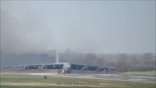 B-52 Leaking Fuel While Taking Off