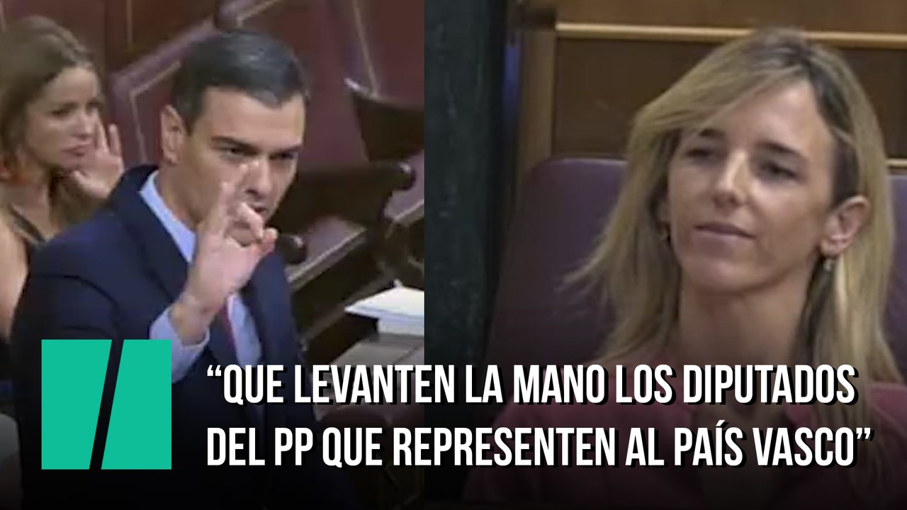 Sánchez: "Que levanten la mano los diputados del PP que representen al País Vasco"
