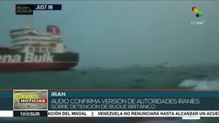 Download Video: Audio confirma versión iraní sobre detención de buque inglés