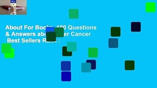 About For Books  100 Questions & Answers about Liver Cancer  Best Sellers Rank : #1