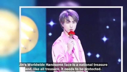 Jin’s Handsome Face Has Its Own Bodyguard, And We All Love Him
