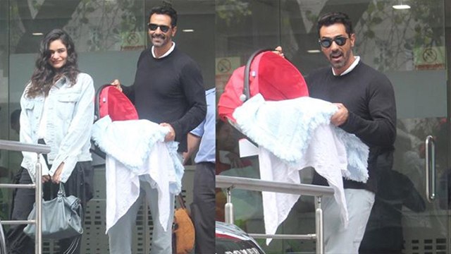Arjun Rampal & Gabriella Demetriades leave hospital with baby boy; Watch Video | FilmiBeat