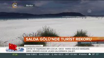 Salda Gölü'nde turist rekoru