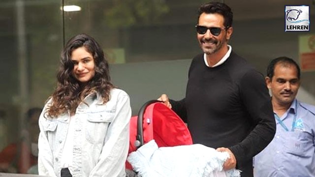 Arjun Rampal And Girlfriend Gabriella Demetriades Take Their Baby Boy Home