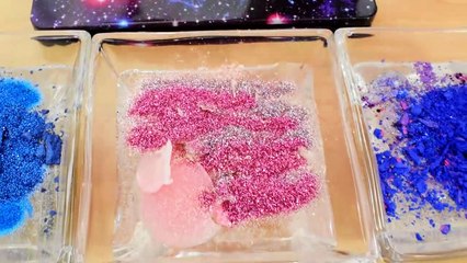 Galaxy vs Unicorn - Mixing Makeup Eyeshadow Into Slime! Special Series 89 Satisfying Slime Video