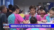 Pagbubukas ng 26,035 COS positions sa health workers, aprubado ng DBM