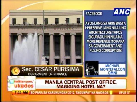 Punto por Punto: Manila Central Post Office, magiging hotel na?