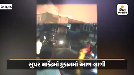 આણંદના સુપર માર્કેટમાં આગ, ફાયર બ્રિગેડની સમયસૂચકતાંથી હોનારત ટળી