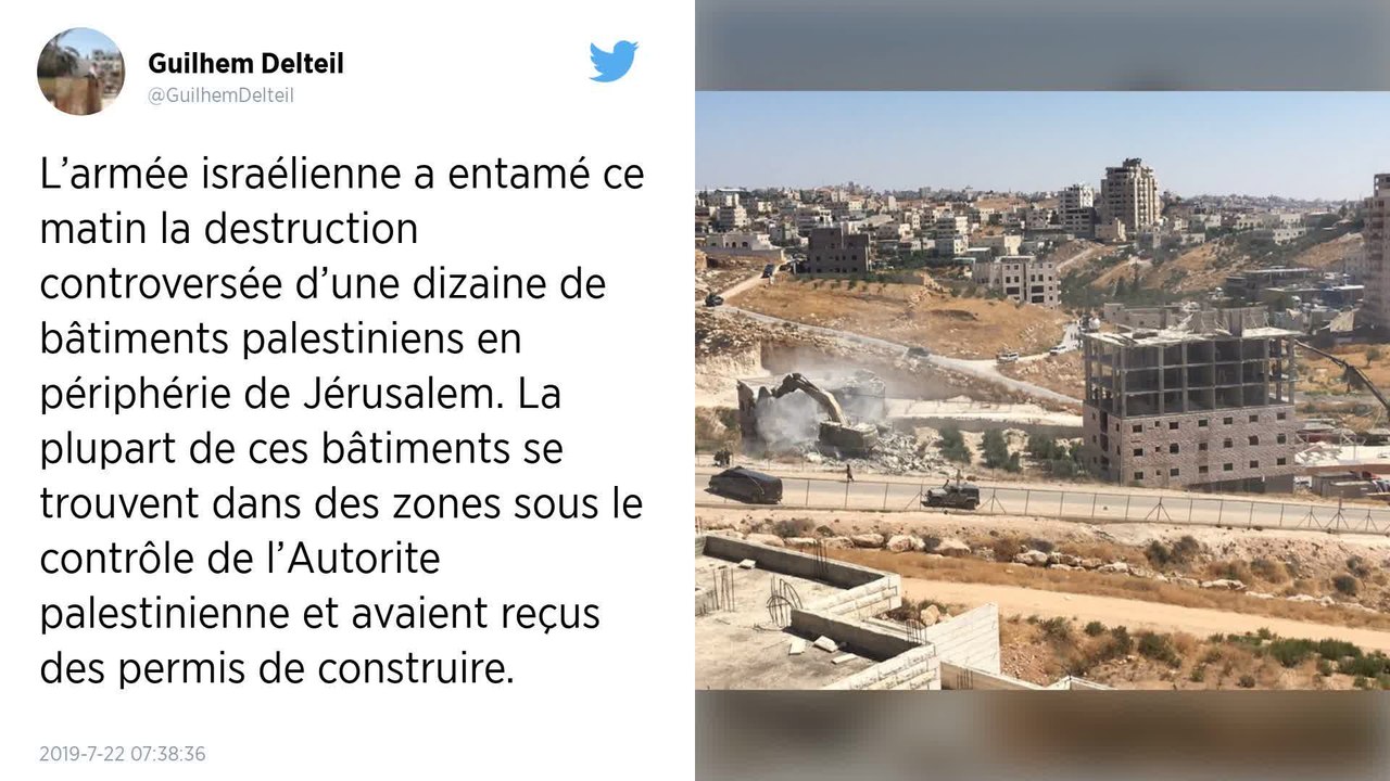 Israël entreprend la démolition de maisons en limite de Jérusalem